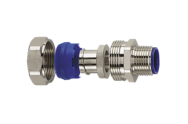 HellermannTyton LTS16-FMC-M16 suora metallisuojaputken puristusliitin