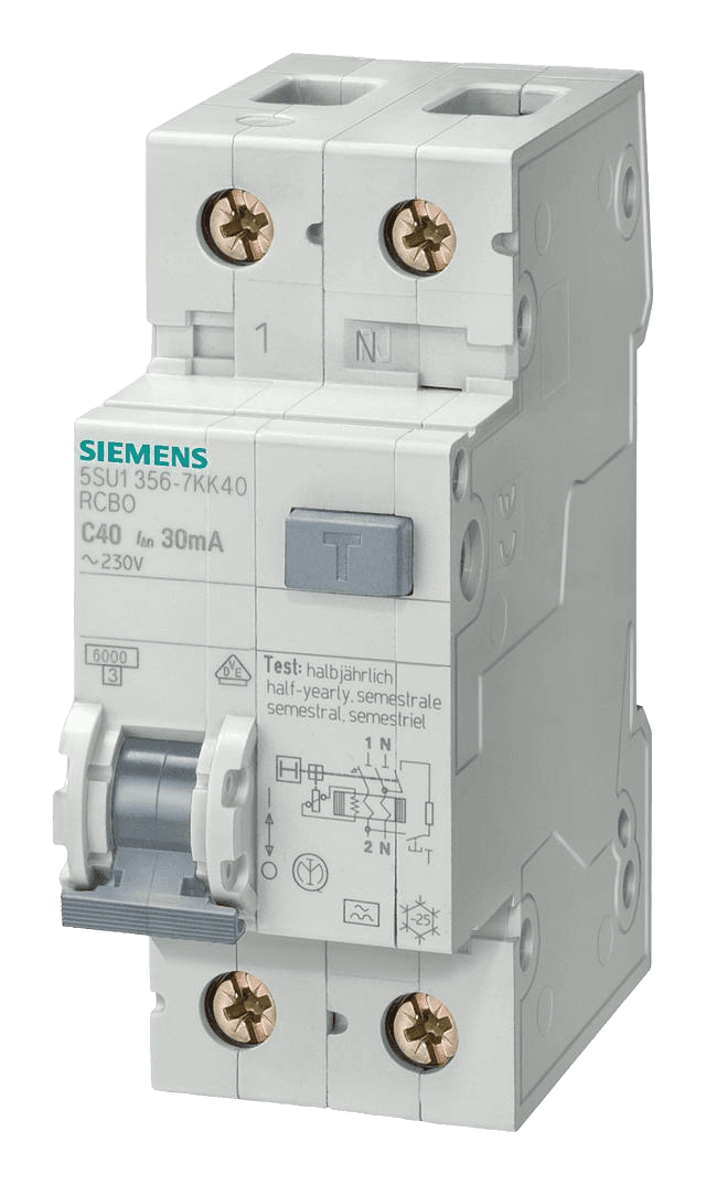 Siemens 5SU1356-7KK06 residual-current circuit breaker with overcurrent protection (RCBO), product image 1