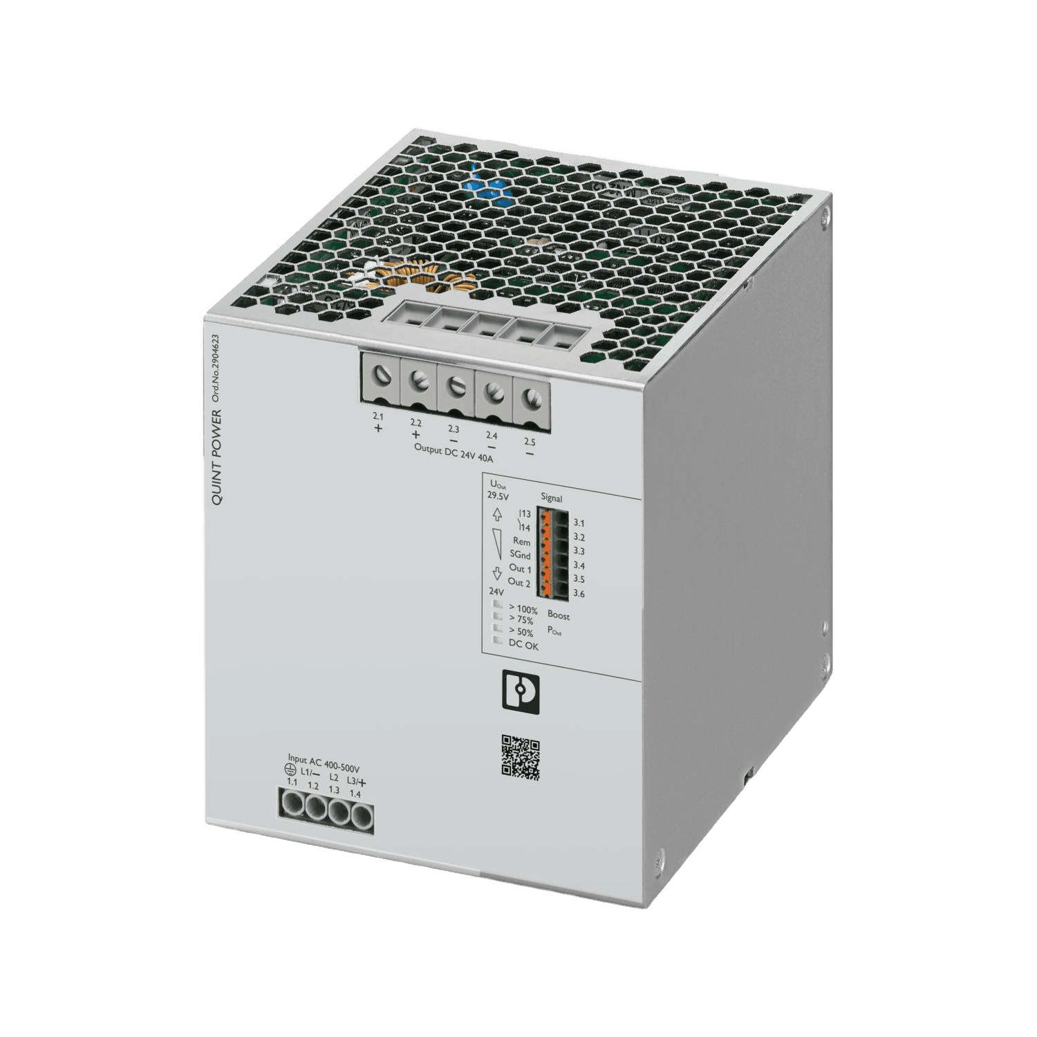Phoenix Contact QUINT4-PS/3AC/24DC/40 DIN-rail power supply, product image 1
