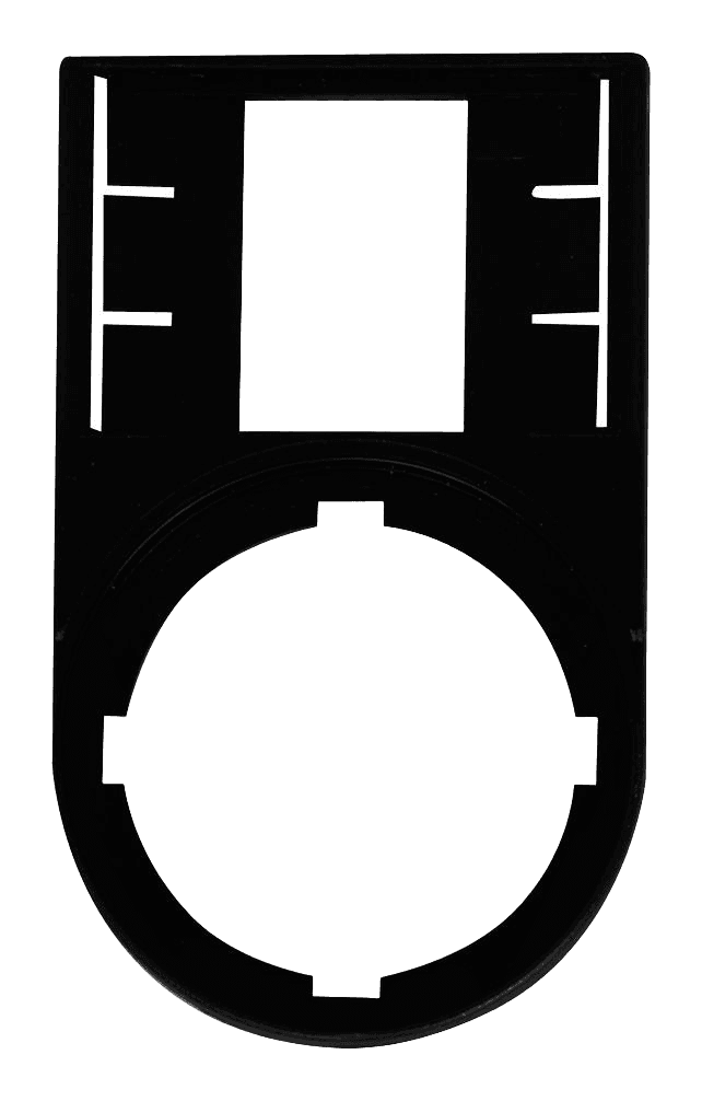 Eaton M22S-ST-X black legend holder for M22 pushbuttons, product image 1