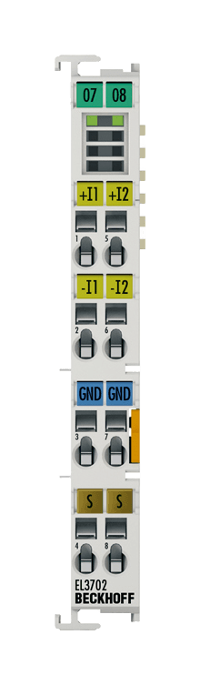 EL3702 | analog input module; number of inputs: 2 (differential); signal voltage: -10…+10 V; number of channels: 2, product image 1
