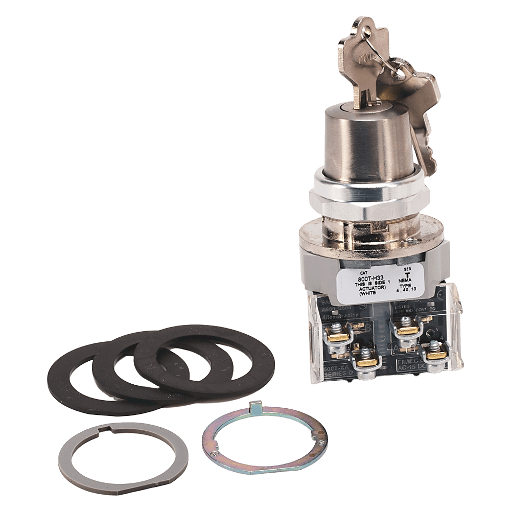 800T-H31B | selector switch; contact block configuration: 2 NO + 2 NC; hole diameter: 30.5 mm; switch positions: 2, product image 1