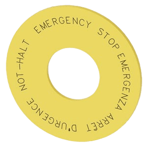 Siemens SIRIUS 3SU1900-0BN31-0NC0 EMERGENCY STOP backing plate, product image 1