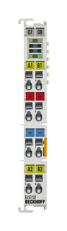 EL5152 | encoder interface terminal; technology: incremental encoder interface, HTL 24 V DC; number of channels: 2; network protocol: EtherCAT, product image 1