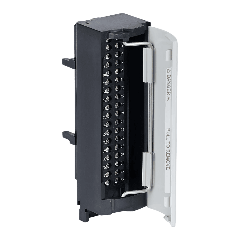1756-TBCH | removable terminal block; termination technology: Screw clamp; wire size: 0.33…2.1 mm² (22…14 AWG), solid or stranded copper; insulation thickness, maximum: 1.2 mm, product image 1
