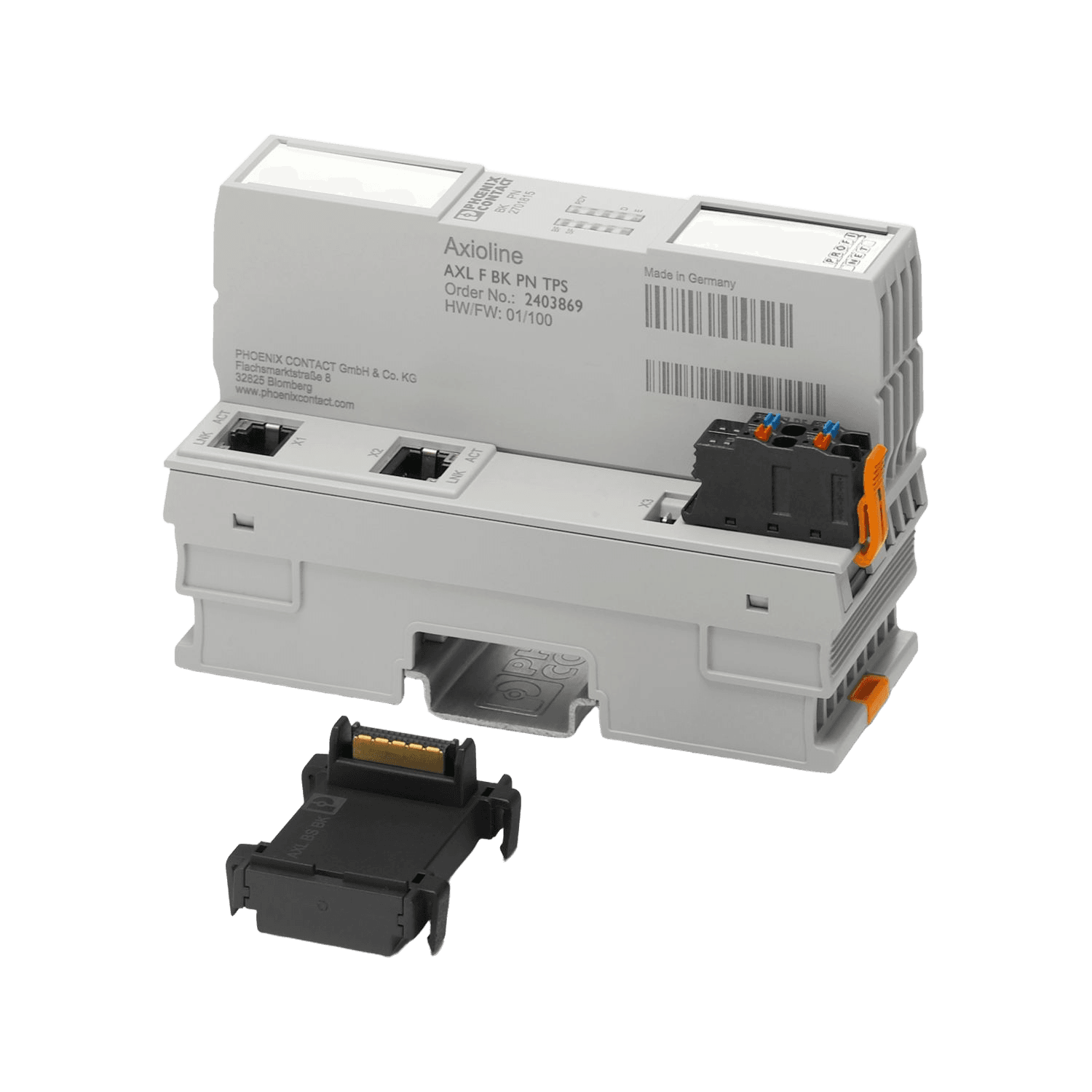 Phoenix Contact 2403869 AXL F BK PN TPS - PROFINET-väyläkytkin, tuotekuva 1
