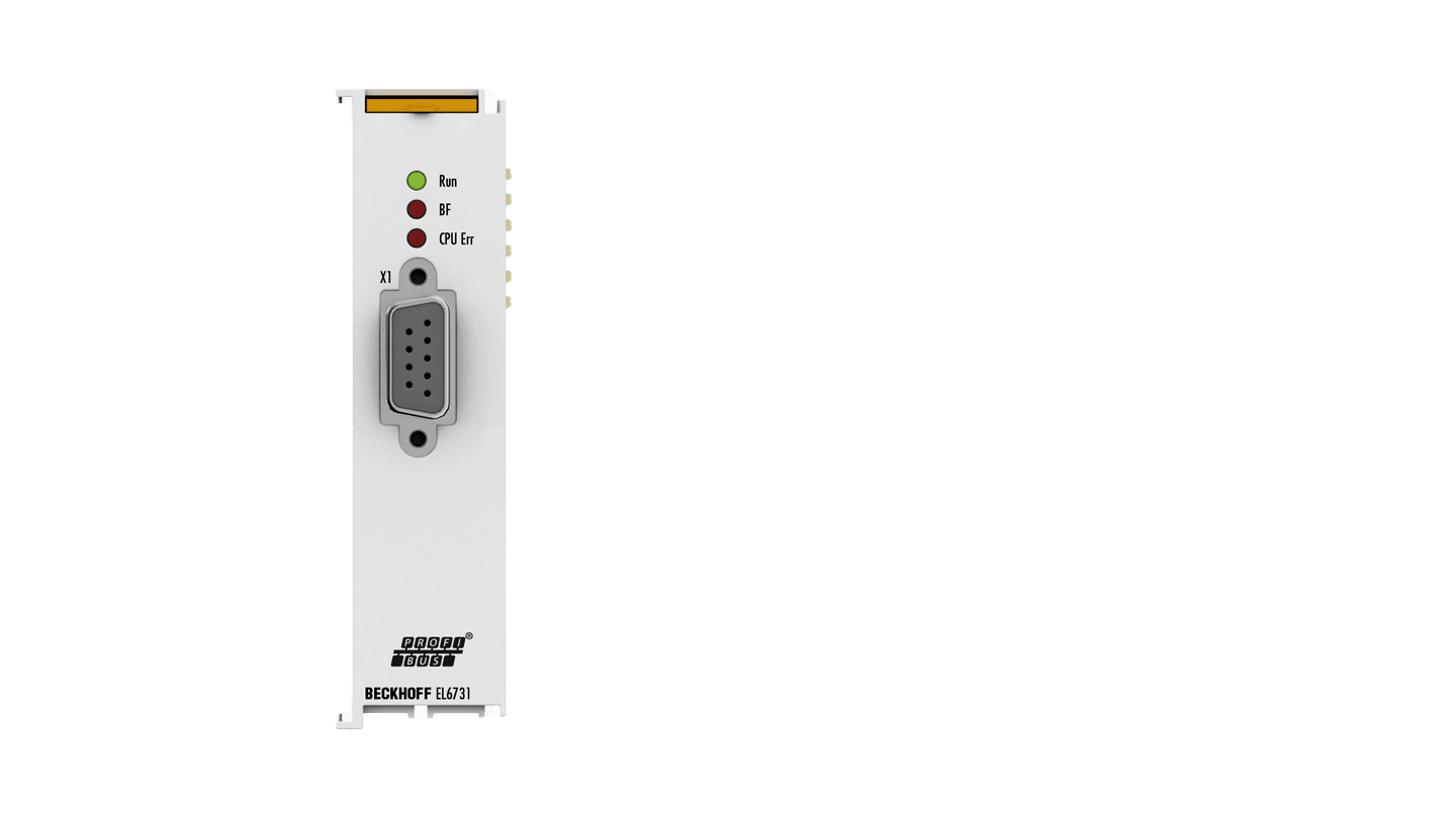 EL6731 | fieldbus communication terminal; number of channels: 1; network protocol: PROFIBUS; pROFIBUS role: Master and slave, product image 1
